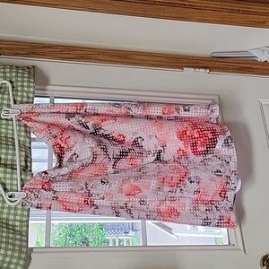 Geometric floral print skirt